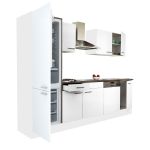 Mobilă de bucătărie modulară Leziter Yorki 280 cm, alb satinat, corp alb