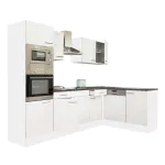 Mobilă de bucătărie modulară Leziter Yorki 280 cm, corp alb, front alb satinat