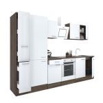 Mobilă de bucătărie Leziter Yorki 300 cm, stejar Yorki și alb satinat, modulară