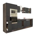 Mobilă de bucătărie modulară Leziter Yorki 310, stejar Yorki, antracit satinat