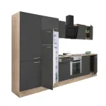 Bucătărie modulară Leziter Yorki 330 cm stejar sonoma, front antracit satinat