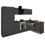 Mobilă bucătărie de colț Leziter Yorki 310 cm, stejar Yorki/antracit satinat