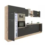 Mobilă de bucătărie modulară Leziter Yorki 330 cm, stejar sonoma/antracit satinat