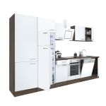 Mobilă de bucătărie Leziter Yorki 340 cm, stejar Yorki și alb satinat, set modular