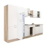 Mobilă de bucătărie Leziter Yorki Yorki 340, stejar sonoma, alb satinat, cu dulap rafturi