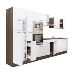 Mobilă de bucătărie modulară Leziter Yorki 360 cm, stejar Yorki/alb satinat