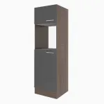 Dulap de cămară Yorki 60 cm, stejar Yorki cu front antracit satinat