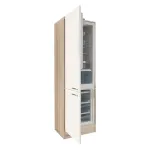 Corp frigider încorporabil Yorki 60 cm cu congelator inferior, Sonoma/alb satinat