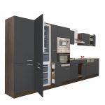 Mobilă de bucătărie Leziter Yorki 430 cm, stejar Yorki/antracit satinat