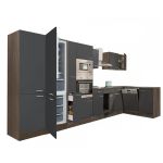 Mobilă bucătărie de colț Leziter Yorki 430 cm, stejar Yorki/antracit satinat