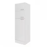 Dulap frigider încorporabil Yorki 60 cm, alb cu front alb satinat, Leziter