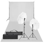 Kit studio foto cu set de lumină și fundal GartenMobel Dekor