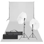 Kit studio foto cu set de lumină și fundal GartenMobel Dekor