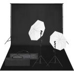 Kit studio foto cu set de lumină și fundal GartenMobel Dekor