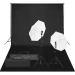 Kit studio foto cu set de lumină și fundal GartenMobel Dekor