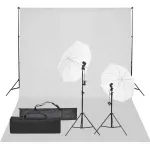 Kit studio foto cu set de lumină și fundal GartenMobel Dekor