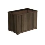 Jardinieră Curver 100 L cu auto-udare, aspect nuc, tip cărămidă, relief