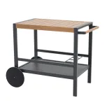 Cărucior de grădină Mirpol Duisburg din aluminiu, cu roți, antracit