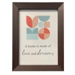 Ramă foto Ethel din lemn wenge 15x21 cm, cu sticlă, suport și prindere pe perete