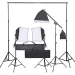 Kit studio foto cu set de lămpi GartenMobel Dekor