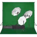 Kit studio foto cu set de lumină și fundal GartenMobel Dekor