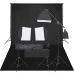 Kit studio foto cu set de lumini și fundal GartenMobel Dekor