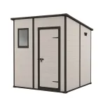 Căsuță de grădină Curver Manor 6x6 din plastic, bej, 183,5x185x200 cm