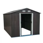 Șopron metalic de grădină Mirpol MIR1008, 8 mp, uși glisante, antracit