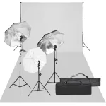 Kit studio foto cu set de lumină și fundal GartenMobel Dekor