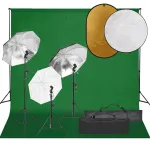 Set studio foto cu lumină, fundal și reflector GartenMobel Dekor