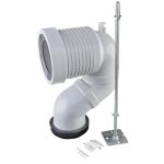 Conector S Leziter pentru WC vertical si monobloc, 20,5x23 cm, etans