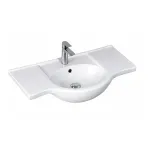 Lavoar ceramic cu aripi Leziter V85, montaj pe perete, 85x48 cm