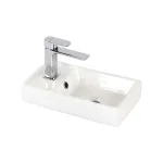 Chiuvetă baie Leziter Melanie 40 cm, ceramică albă, design compact