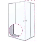 Ușă de duș glisantă Kerra Olga SQ 70 ELEMENT, sticlă securizată 4 mm