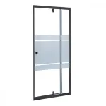 Ușă de duș reglabilă Leziter Flexi-S 96–111x185 cm, sticlă 6 mm, neagră