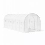 Solar de grădină Leziter 200x300x600 cm, alb, cadru ranforsat și folie PE