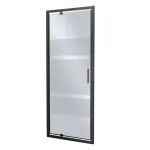 Ușă de duș batantă Kerra Tomar DR 80, 80x190 cm, sticlă mată grafit