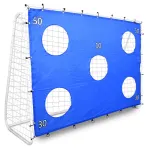 Poartă de fotbal din oțel 240x150 cm cu 5 ținte pentru antrenament