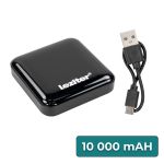 Powerbank Leziter 10000 mAh 10W, 2x USB, afisaj LCD, negru