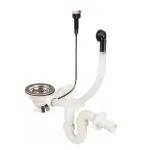 Sifon automat Leziter pentru chiuvetă 1 bazin, diametru 90 mm, cu buton