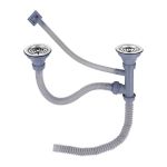 Sifon Leziter pentru chiuvetă cu 2 cuve, scurgere eficientă și întreținere ușoară