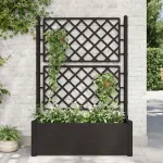 Jardinieră de grădină cu spalier, antracit, 100x43x142, PP GartenMobel Dekor