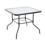 Masă de grădină Mirpol Jupiter K90, 90x90 cm, blat din sticlă securizată