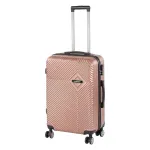 Valiză medie Leziter TraveLux Pro 60L, ABS, roz auriu, 68×45×25 cm