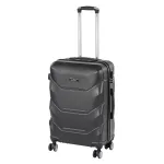 Valiză medie Leziter TravelLux Max hardtop, 42x65x24 cm, neagră