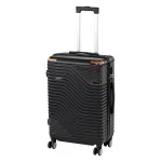 Valiză medie Leziter TravelLux Urban, hardtop, 42x65x24 cm, neagră