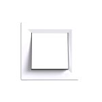 Întrerupător transversal Leziter Nova 10A 250V tip 107, cu ramă albă