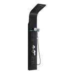 Panou de duș cu hidromasaj Leziter Alegro Black din oțel inoxidabil