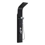 Panou de duș cu hidromasaj Leziter Alegro Black din oțel inoxidabil