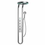Panou de duș cu hidromasaj Leziter Aquajet, crom, montaj încastrat